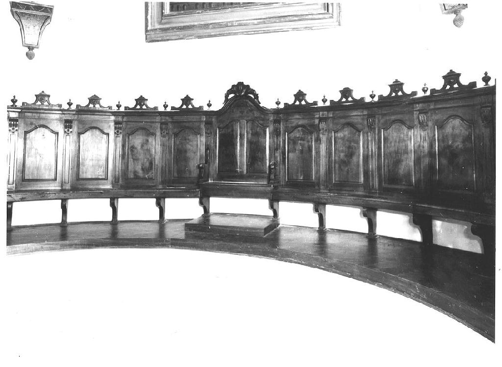 stalli del coro - manifattura parmense (fine/inizio secc. XVIII/ XIX)