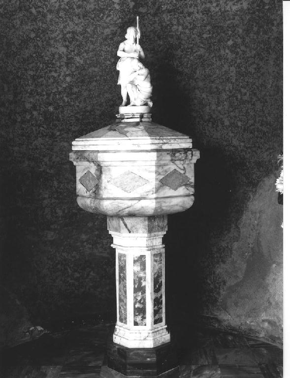 fonte battesimale - a fusto - ambito parmense (secondo quarto sec. XX)
