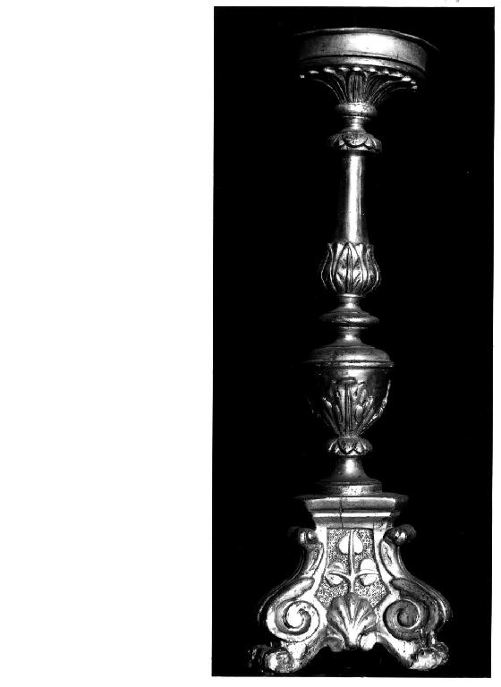 candeliere d'altare, serie - ambito parmense (sec. XVIII)
