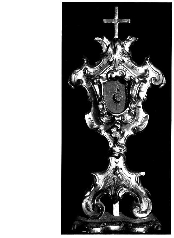 reliquiario - a ostensorio, serie - ambito parmense (metà sec. XVIII)