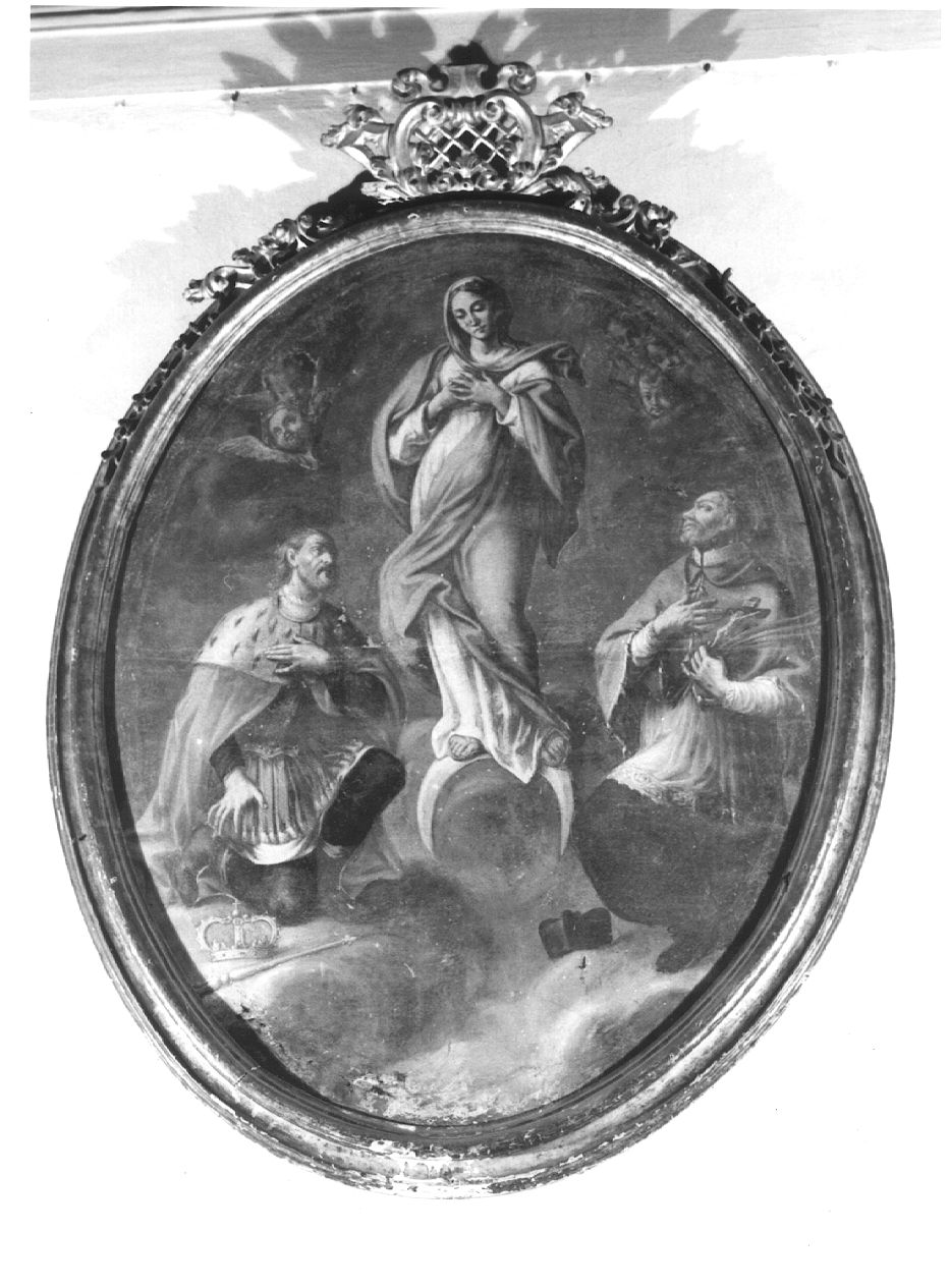 Beata Vergine con San Luigi e San Giovanni Nepomuceno (dipinto) - ambito parmense (sec. XVIII)