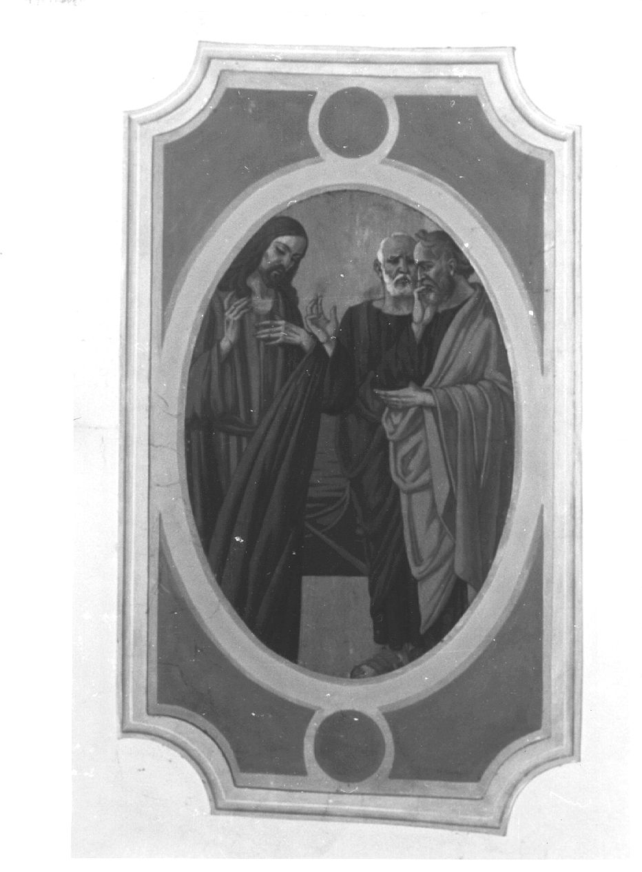 Cristo con San Pietro e Sant'Andrea (dipinto) di Antonelli Albo, Antonelli Lorenzo, Zilioli Umberto (sec. XX)