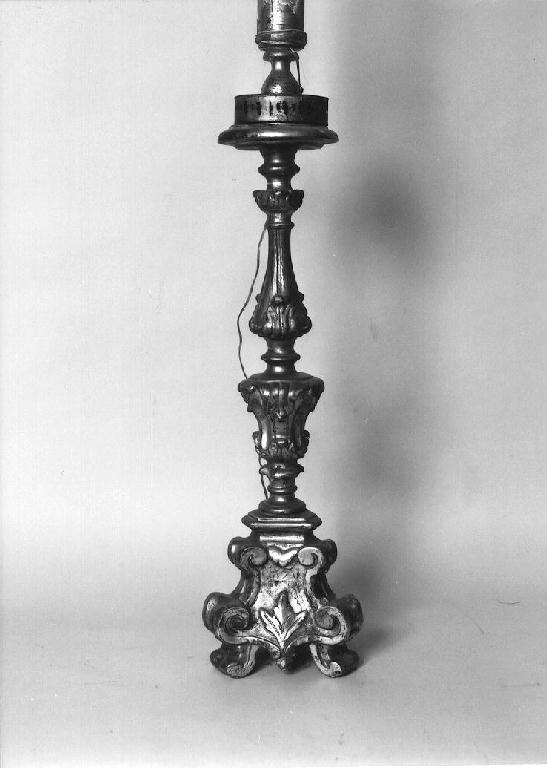 candeliere d'altare, serie - ambito parmense (seconda metà sec. XVIII)