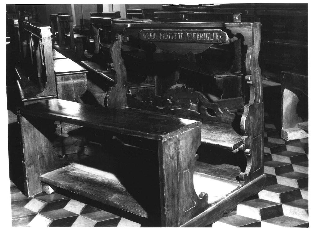banco da chiesa - ambito parmense (sec. XVIII)