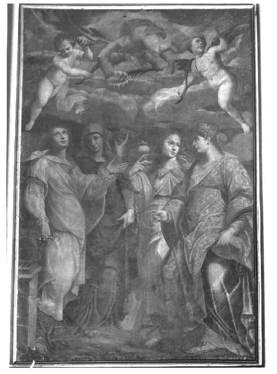 Santa Cecilia, Sant'Agnese, Santa Maria Maddalena e Santa Caterina d'Alessandria (dipinto, opera isolata) di Nuvolone Panfilo (sec. XVII)