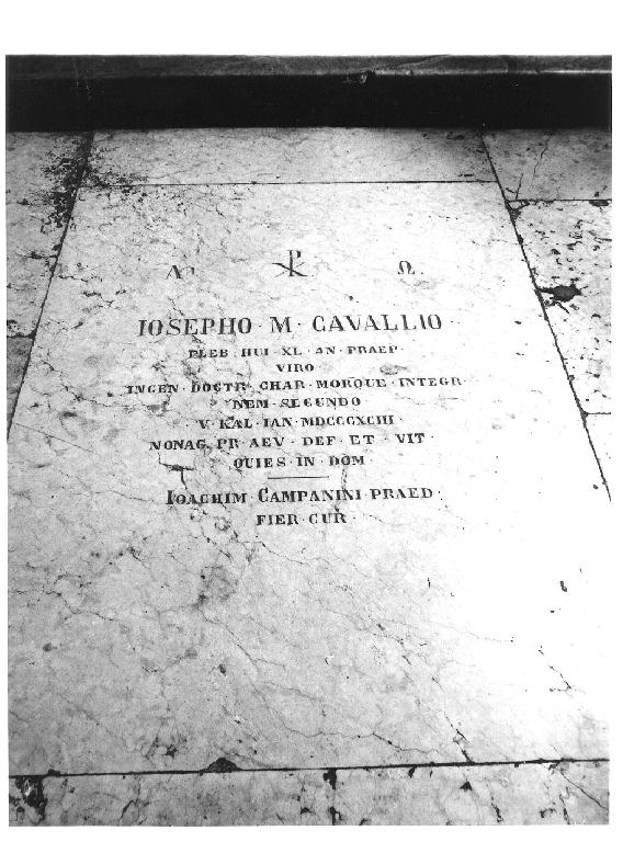 lapide commemorativa, opera isolata - ambito parmense (sec. XIX)