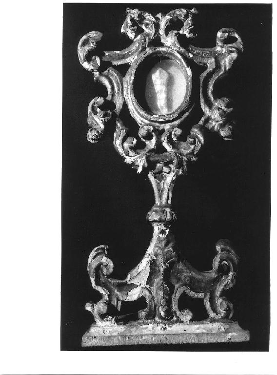 reliquiario - a ostensorio, serie - ambito parmense (metà sec. XVIII)