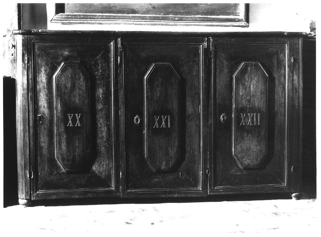 credenza, serie - ambito parmense (sec. XVIII)