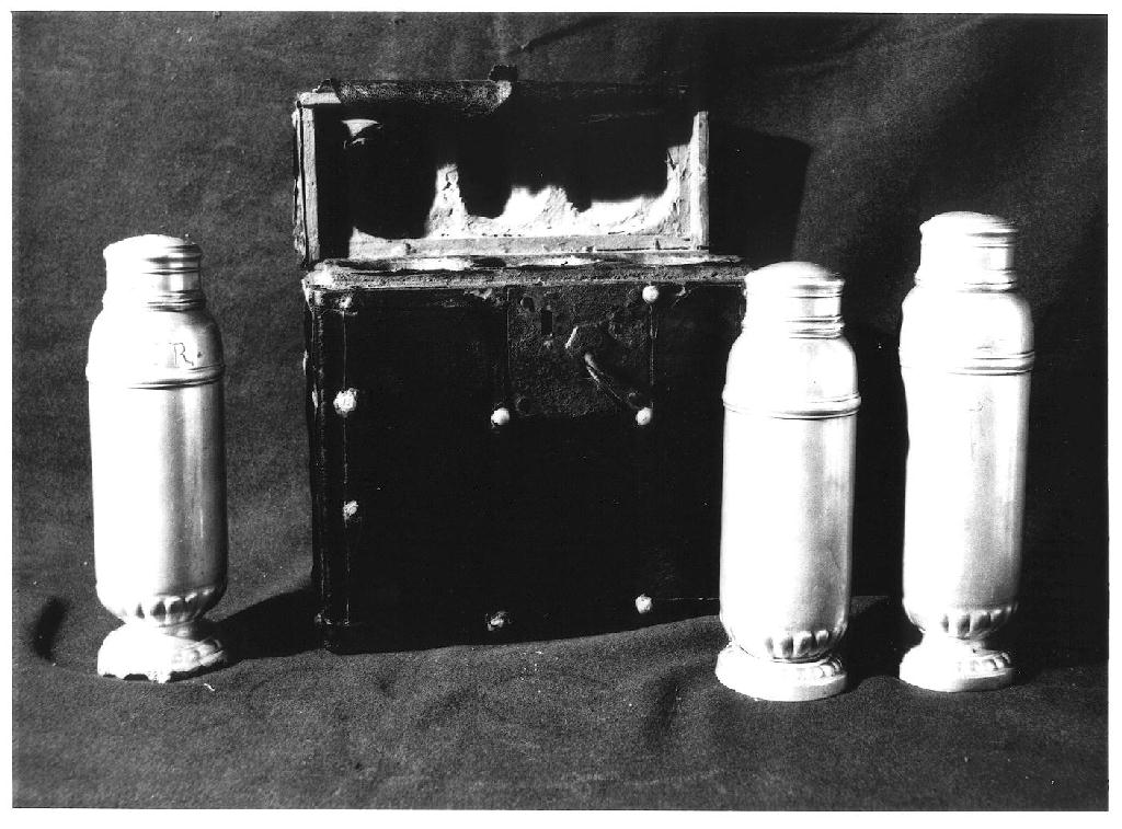 vasetti per oli santi, serie - ditta Aceti (ultimo quarto sec. XIX)