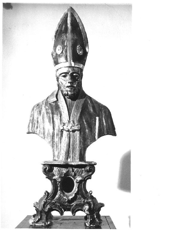 Santo Vescovo (reliquiario - a busto) - ambito parmense (prima metà sec. XIX)