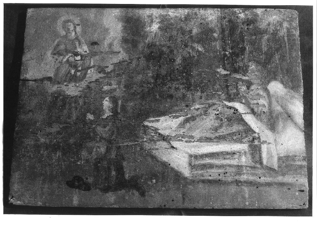 Donna malata e uomo in preghiera (ex voto dipinto, opera isolata) - ambito parmense (fine/inizio, primo quarto secc. XVII/ XVIII, sec. XVIII)