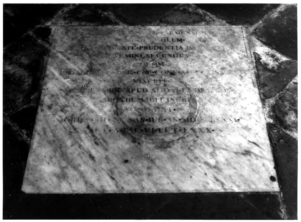 lapide tombale, opera isolata - ambito parmense (sec. XVIII)