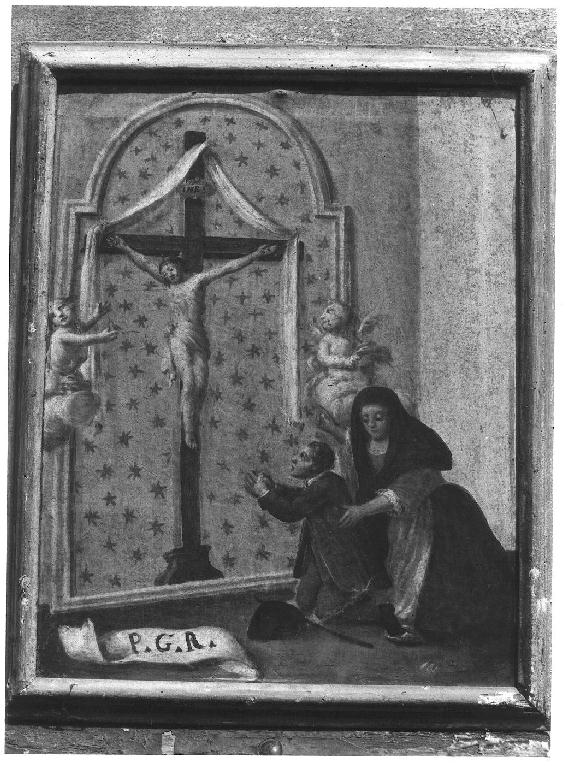 il Crocifisso appare ad un infermo (ex voto dipinto) - ambito parmense (sec. XVIII)