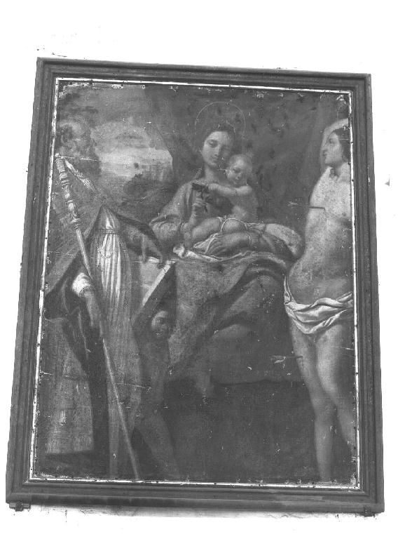 Madonna con Bambino e Santi (dipinto) - ambito parmense (sec. XVI)