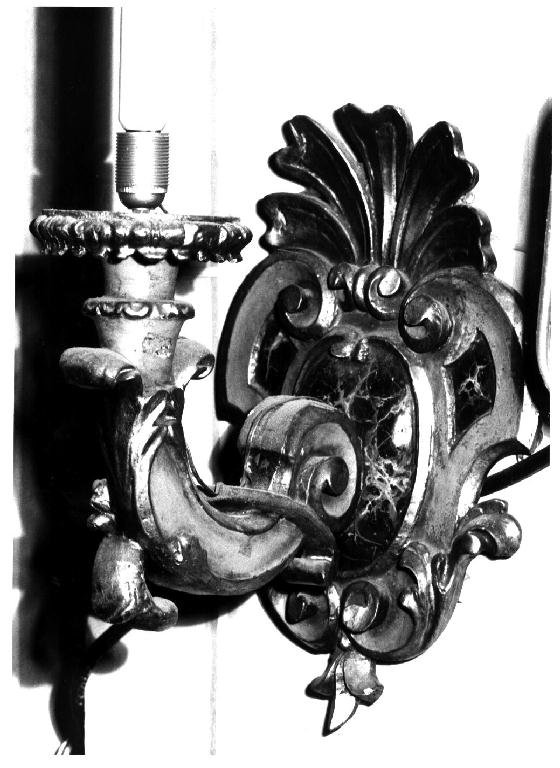 candeliere da parete, serie - ambito parmense (metà sec. XVIII)