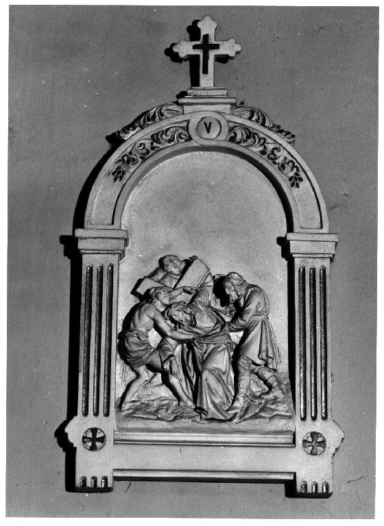 stazioni della Via Crucis (rilievo, insieme) - produzione Italia settentrionale (sec. XX)