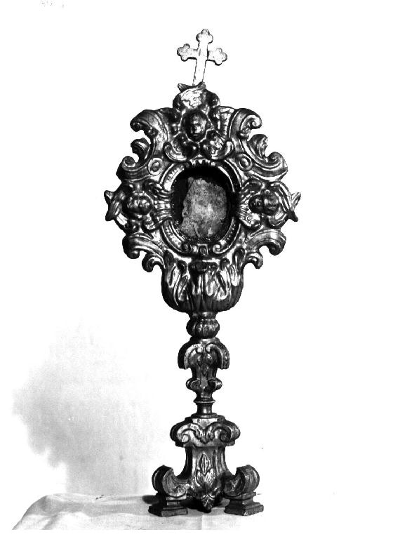 reliquiario - a ostensorio, serie - ambito parmense (prima metà sec. XVIII)