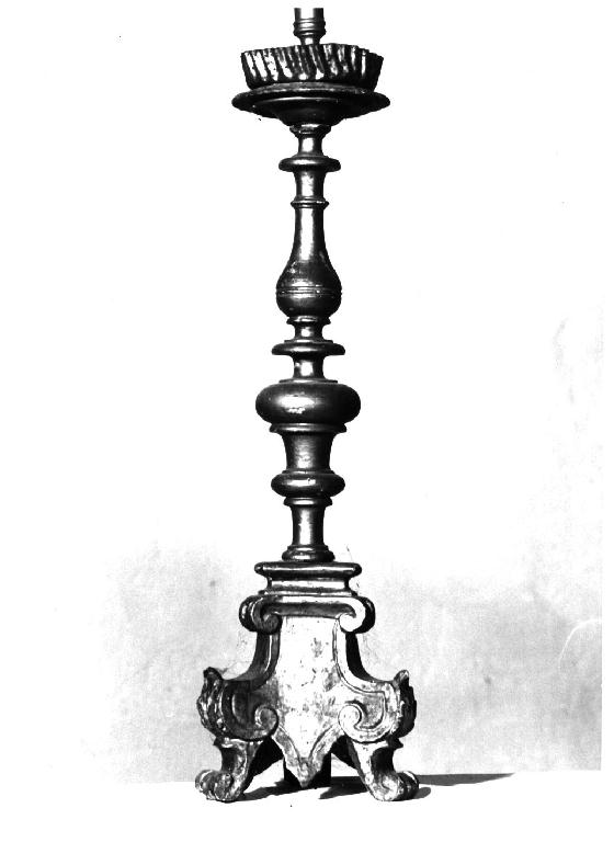 candeliere d'altare, serie - ambito parmense (sec. XIX)