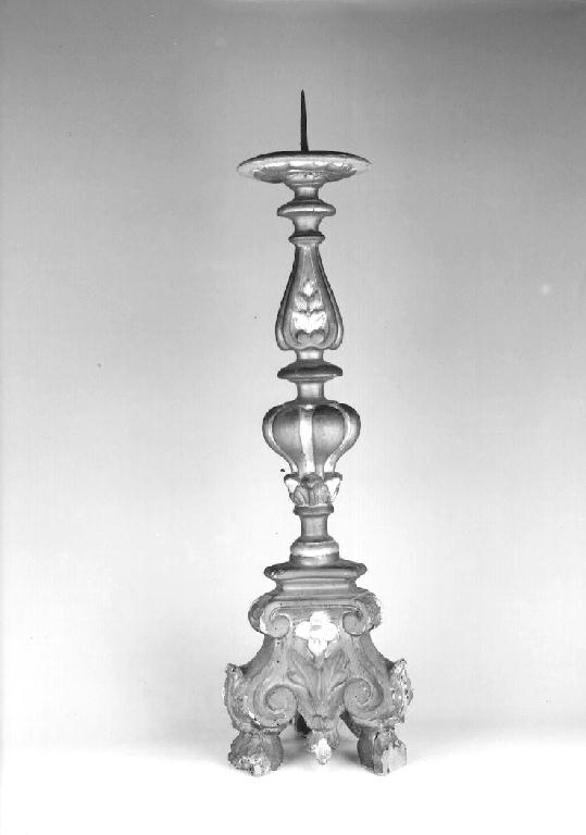 candeliere d'altare, serie - ambito parmense (seconda metà sec. XVIII)