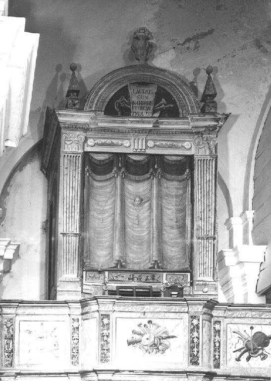 cassa d'organo, elemento d'insieme di Frati Antonio, Ferrari Antonio Maria (sec. XVIII)