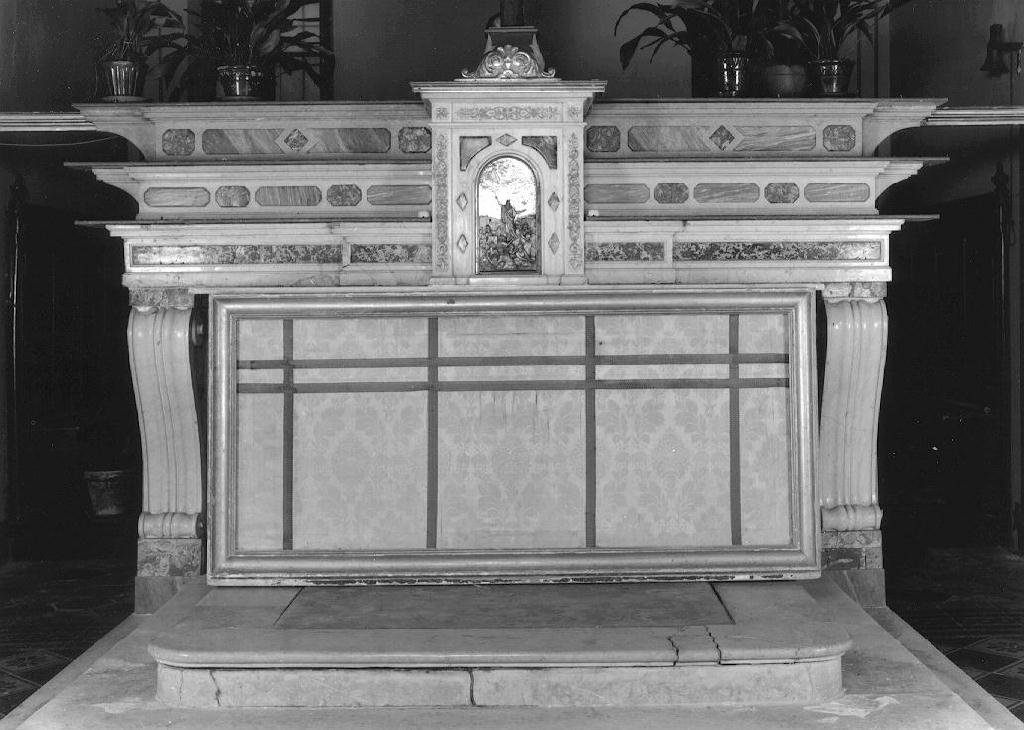 altare maggiore di Rivara Francesco, Monti Alessandro (sec. XIX)