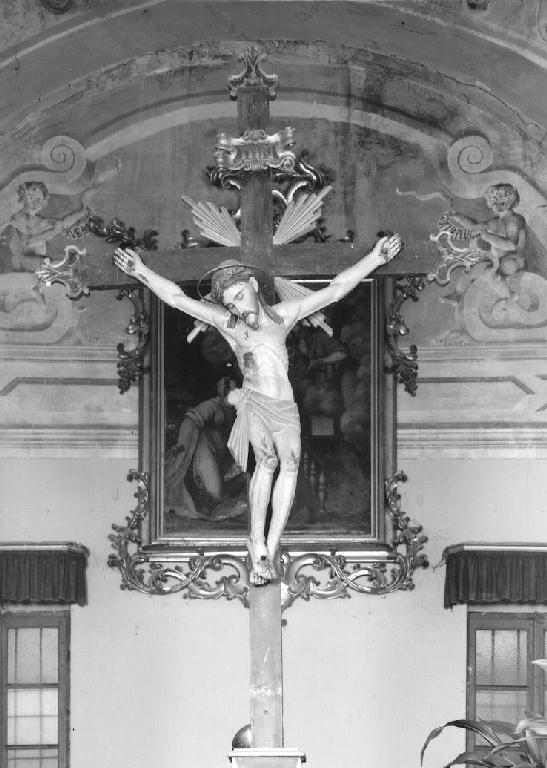 Cristo crocifisso (statua, elemento d'insieme) - ambito lombardo (seconda metà sec. XV)