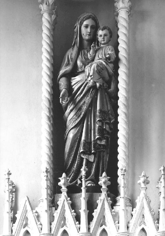 Madonna con Bambino (statua) di Runggaldier Joseph (sec. XX)