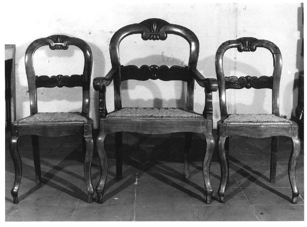 sedia, serie - ambito parmense (sec. XIX)