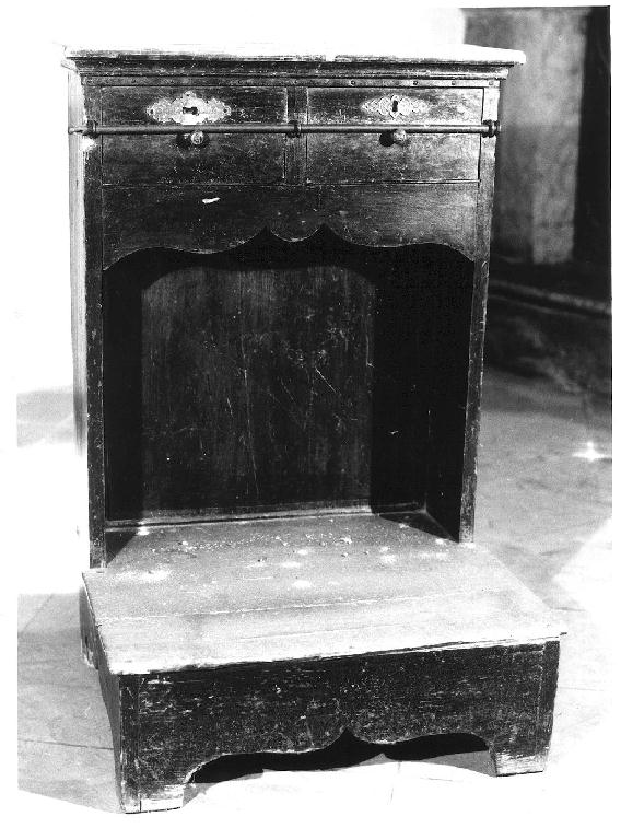 inginocchiatoio - ambito parmense (fine sec. XIX)