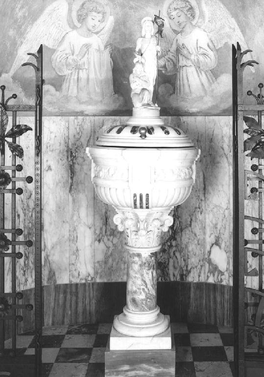 Battesimo di Cristo (fonte battesimale) - ambito parmense (sec. XX)