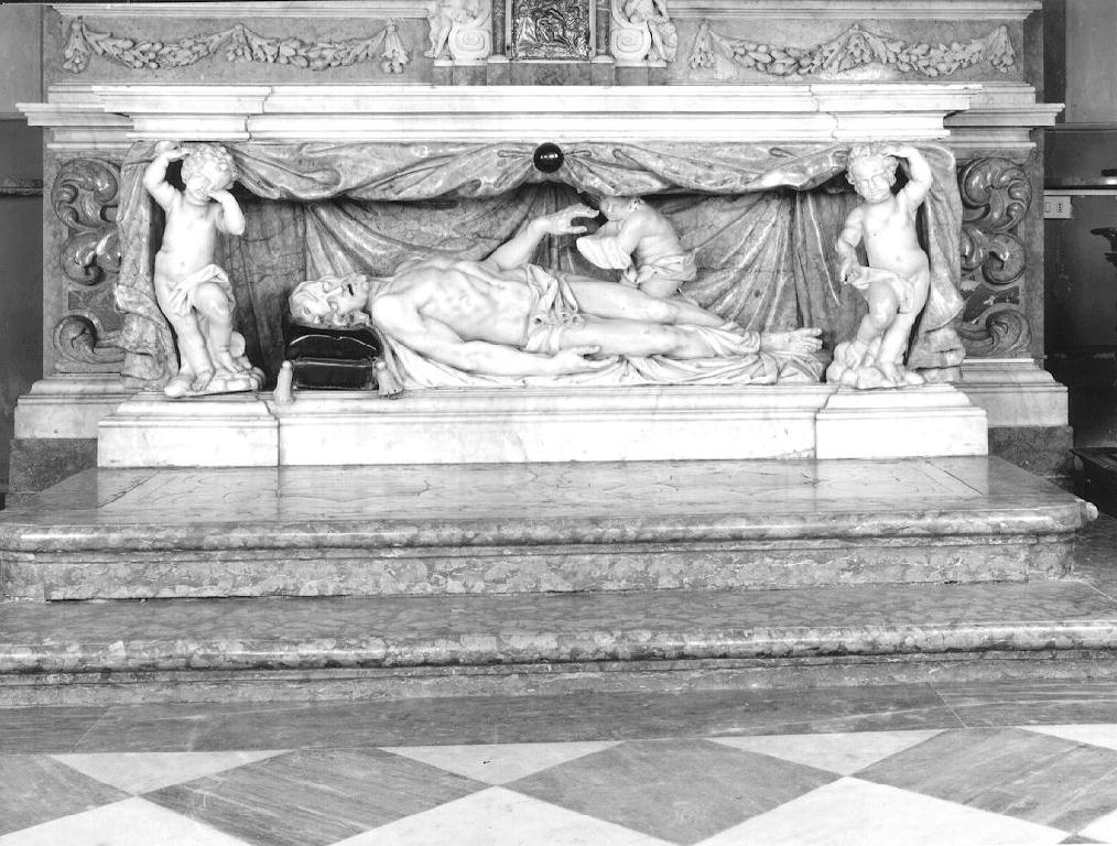 Cristo morto sorretto dagli angeli (gruppo scultoreo, elemento d'insieme) di Da Cà Alvise (inizio sec. XVIII)