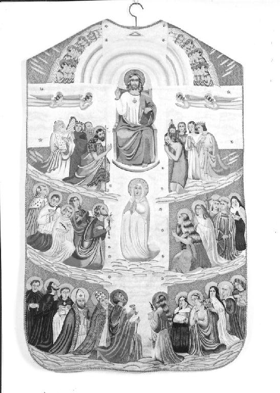 paramento liturgico, insieme di Moroni Giuseppe - manifattura Suore Piccole Figlie di Soragna (sec. XX)