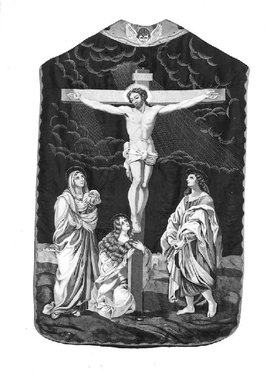 paramento liturgico, insieme di Moroni Giuseppe - manifattura Suore Piccole Figlie di Soragna (sec. XX)