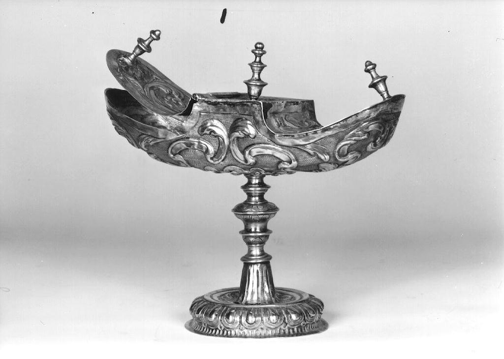 navicella portaincenso - ambito parmense (ultimo quarto sec. XVIII)