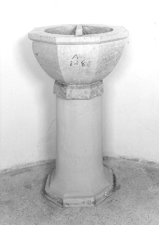 fonte battesimale - ambito parmense (sec. XVII)