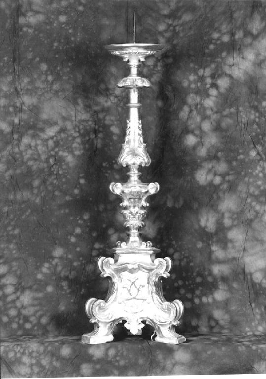 candeliere d'altare, serie - ambito parmense (metà sec. XIX)