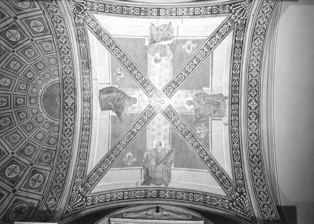 quattro evangelisti e motivi decorativi (dipinto) - ambito parmense (prima metà sec. XX)