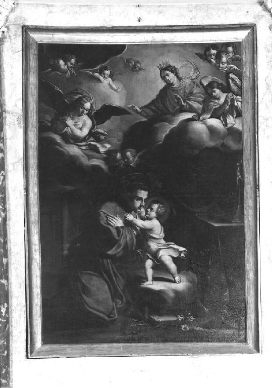 Madonna in gloria con Sant'Antonio da Padova (pala d'altare) - ambito bolognese (seconda metà sec. XVII)
