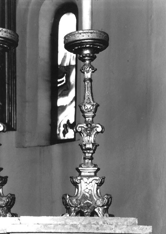 candeliere d'altare, serie - ambito parmense (seconda metà sec. XVIII)