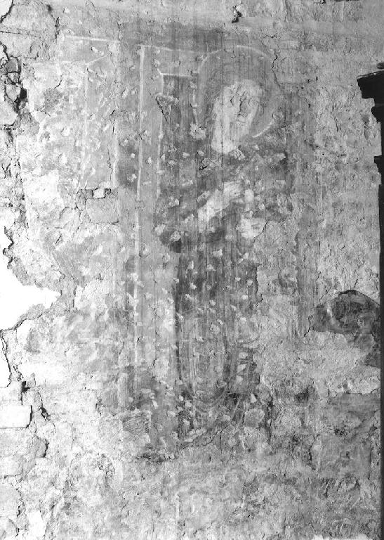 Santo (dipinto, frammento) - ambito Italia settentrionale (sec. XII)