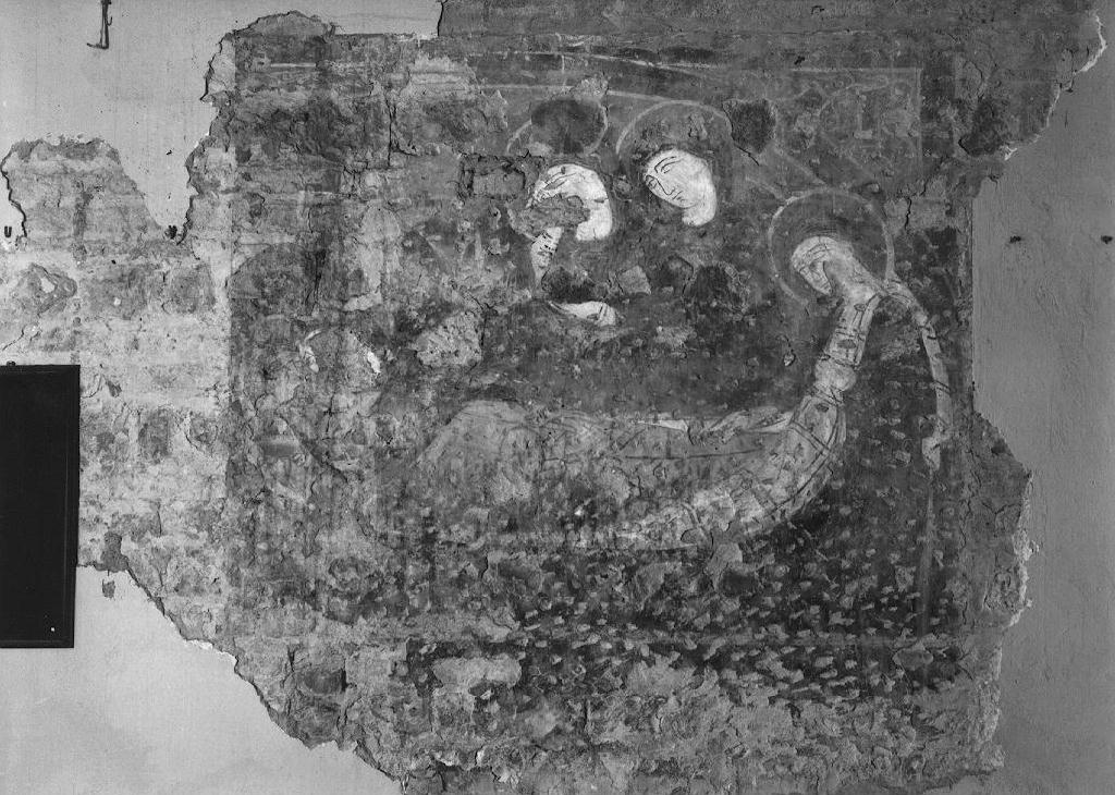 deposizione di Cristo nel sepolcro (dipinto, frammento) - ambito Italia settentrionale (sec. XII)