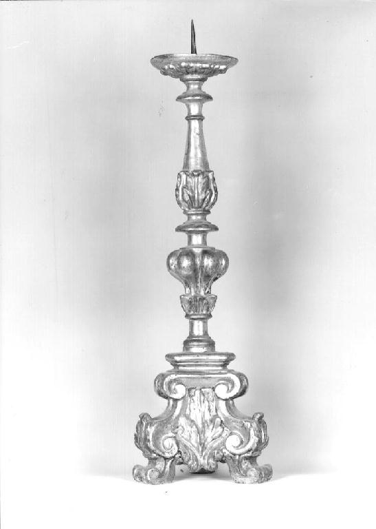 candeliere d'altare, serie - ambito emiliano (seconda metà sec. XVIII)