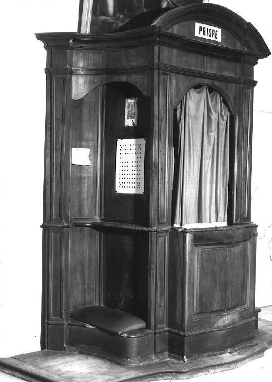 confessionale - ambito emiliano (prima metà sec. XIX)