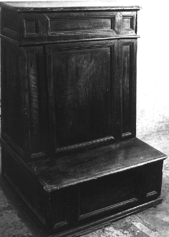 inginocchiatoio - ambito emiliano (seconda metà sec. XVII)