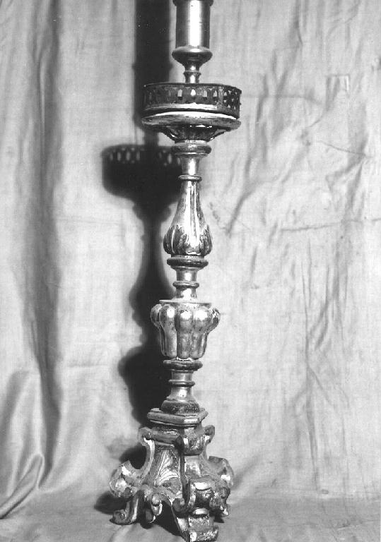 candeliere d'altare, serie - ambito emiliano (seconda metà sec. XVIII)