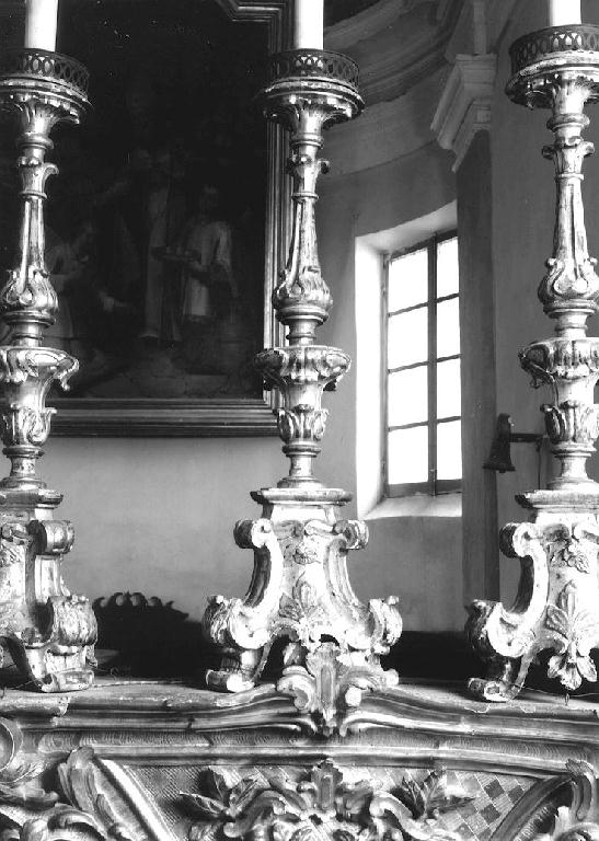 candeliere, serie - ambito parmense (seconda metà sec. XVIII)