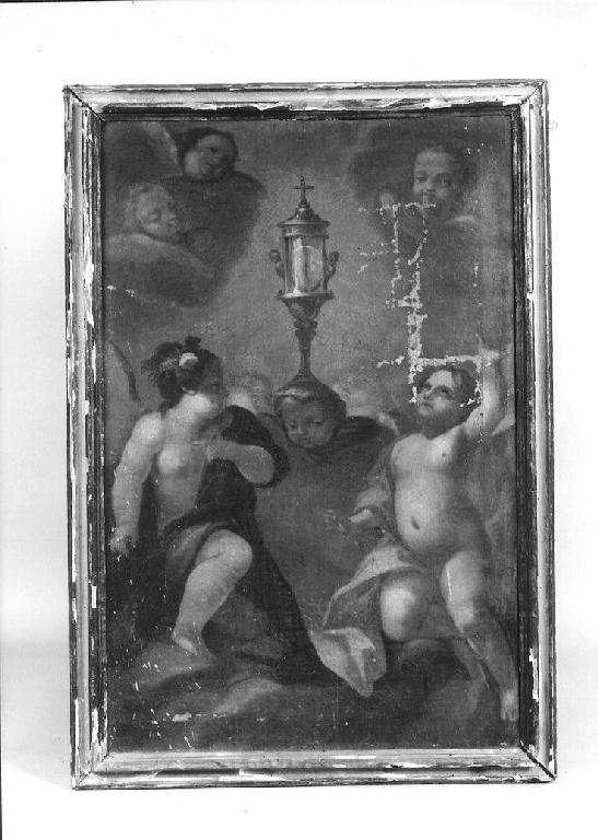 Angeli con ostensorio (dipinto) - ambito parmense (seconda metà sec. XVIII)