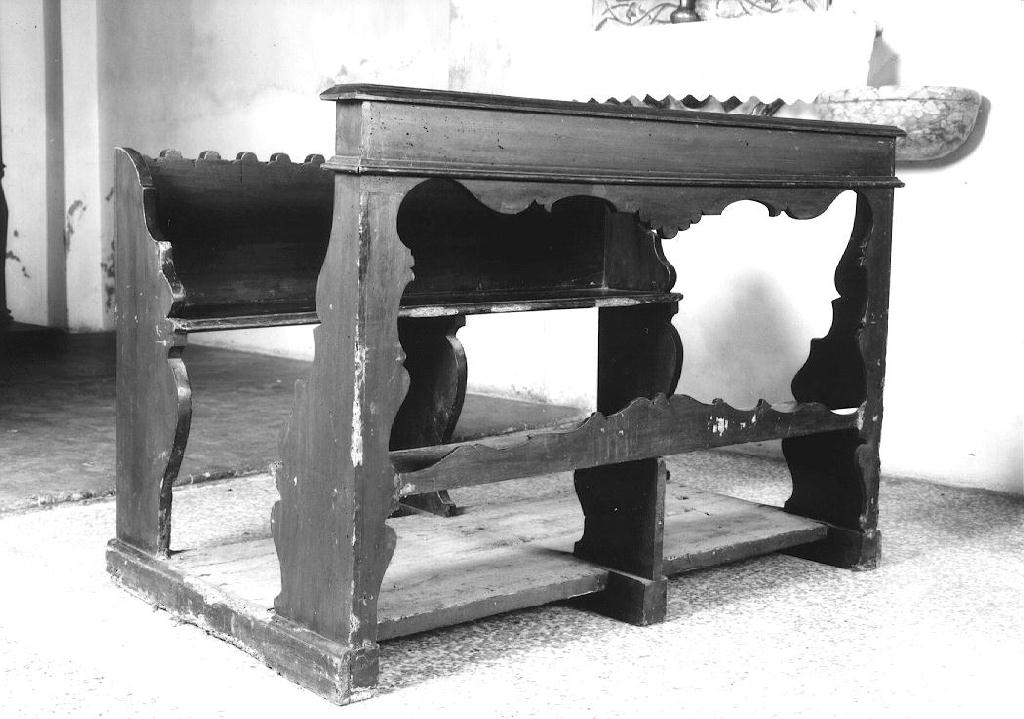 banco da chiesa, serie - ambito parmense (prima metà sec. XIX)