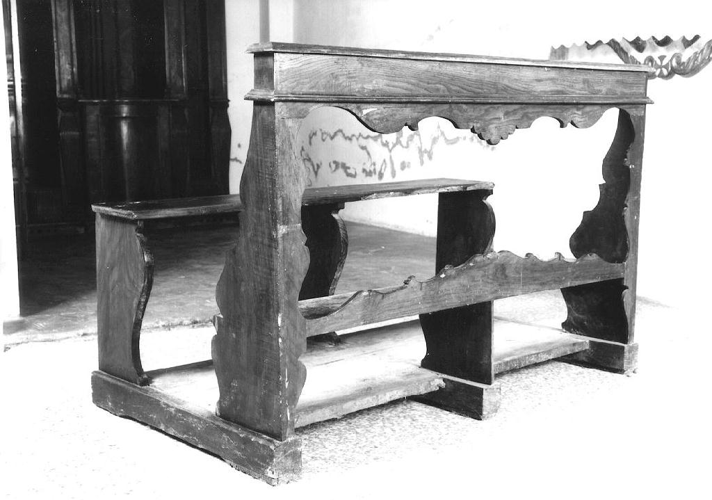 banco da chiesa, serie - ambito parmense (prima metà sec. XIX)