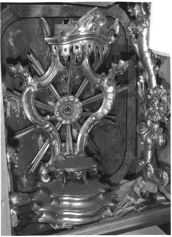 tronetto per esposizione eucaristica - manifattura parmense (metà sec. XVIII)